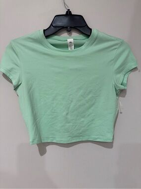 ALO Yoga Mint Green Cropped Tee